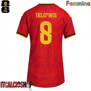 Belgio Youri Tielemans #8 Prima Maglia Femmina Mondiali 2026 Manica Corta